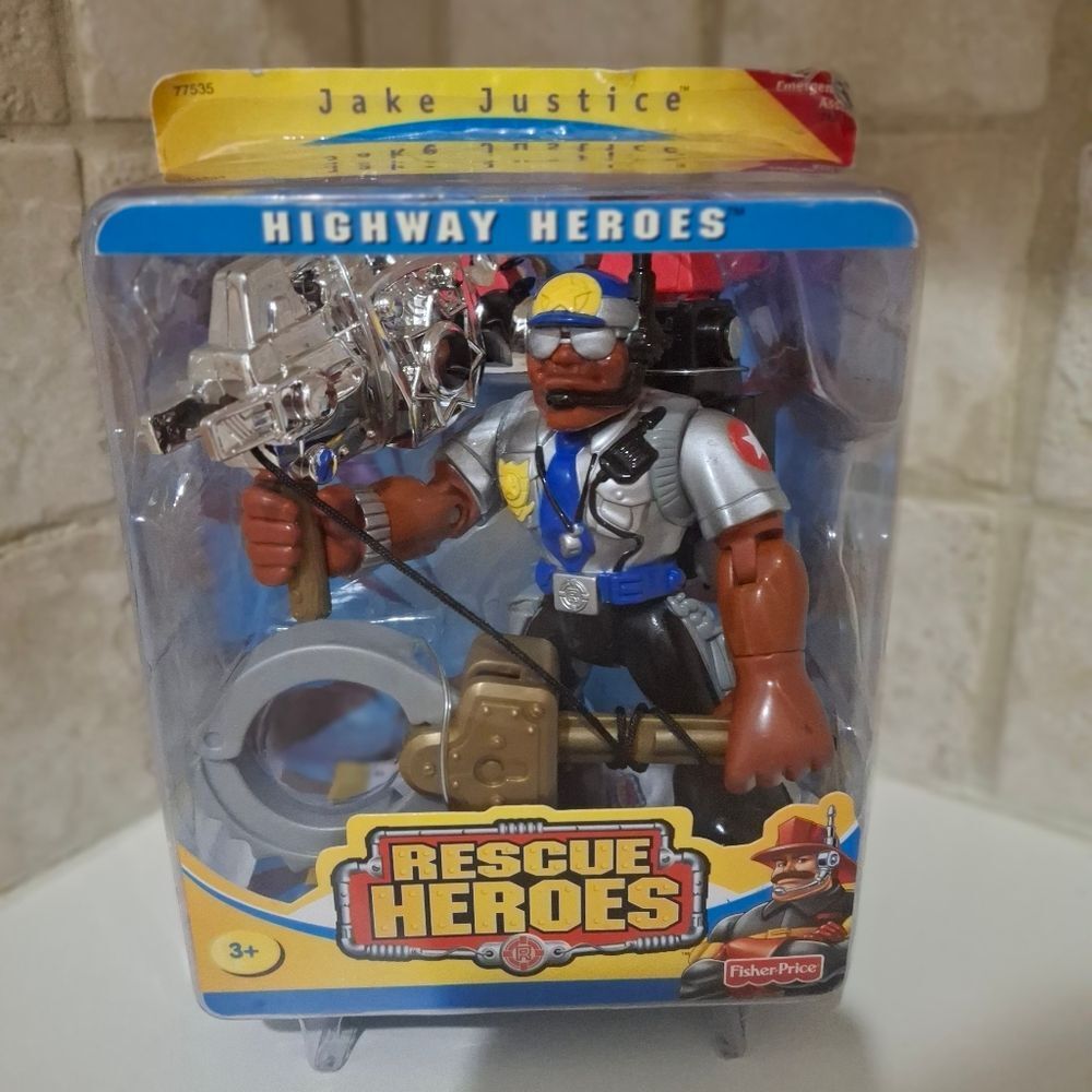 Fisher-Price Rescue Heroes Jake Justice Action Figure Vtg